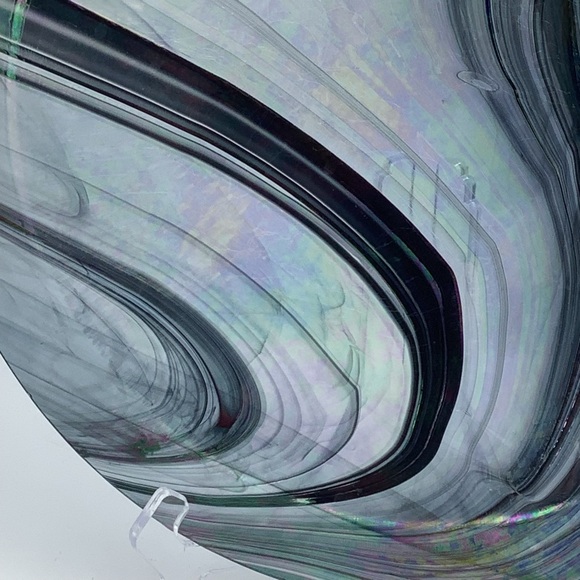 Swirled Art Glass 13” Round Plate/Platter - Picture 10 of 16